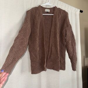 Universal Thread Chocolate Cable Knit Cardigan